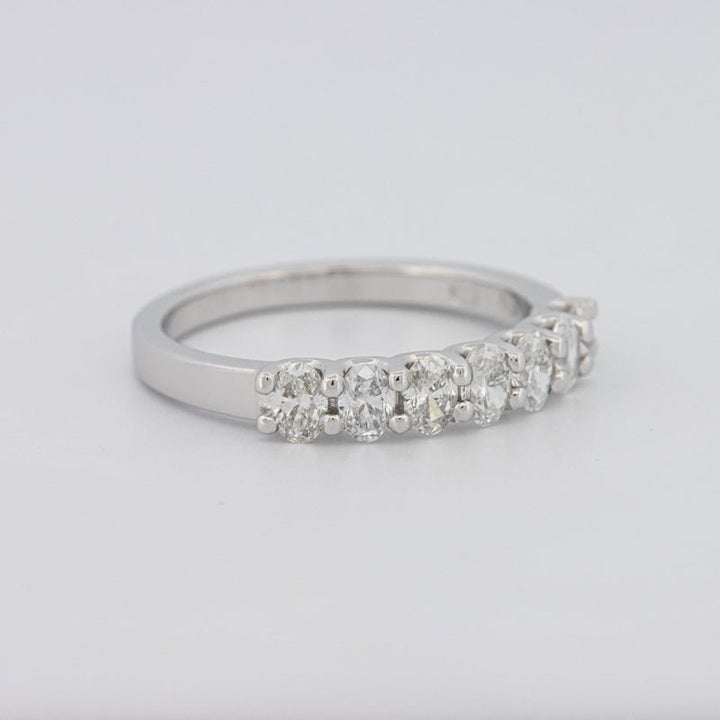 7 Half Oval Floating Eternity Ring - ZIZOV DIAMONDS