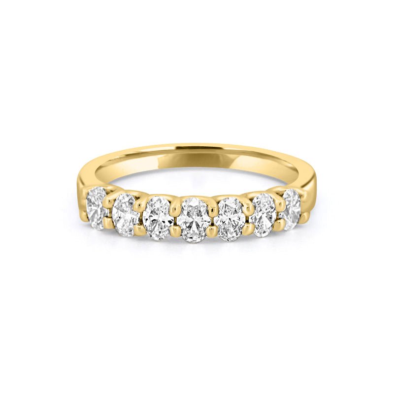 7 Half Oval Floating Eternity Ring - ZIZOV DIAMONDS