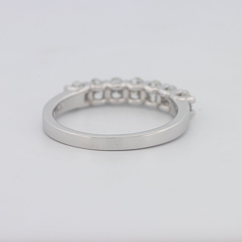 7 Half Oval Floating Eternity Ring - ZIZOV DIAMONDS