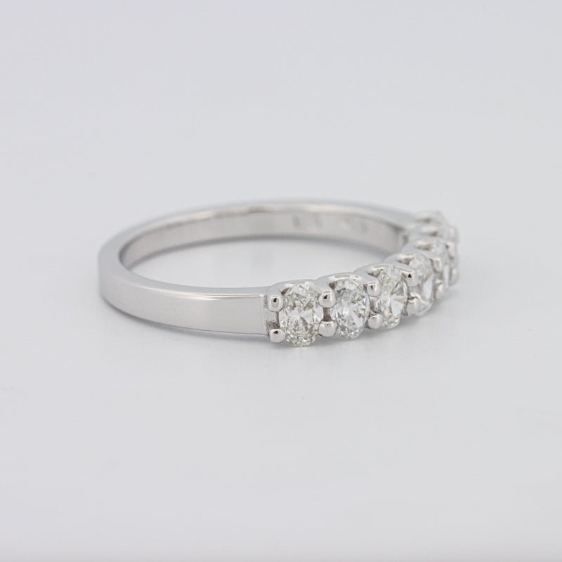 7 Half Oval Floating Eternity Ring - ZIZOV DIAMONDS