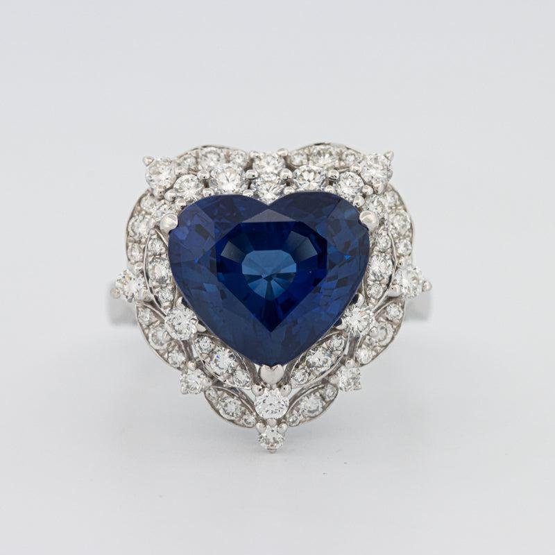 7.47 CT Natural Madagascar Blue Sapphire Ring - ZIZOV DIAMONDS
