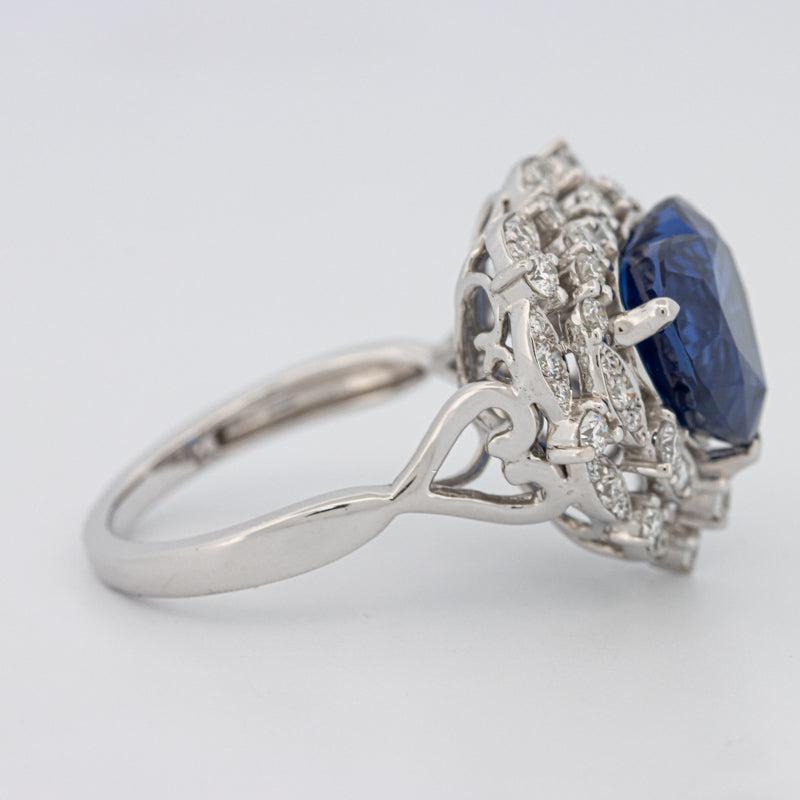 7.47 CT Natural Madagascar Blue Sapphire Ring - ZIZOV DIAMONDS