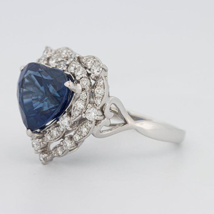 7.47 CT Natural Madagascar Blue Sapphire Ring - ZIZOV DIAMONDS