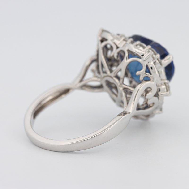 7.47 CT Natural Madagascar Blue Sapphire Ring - ZIZOV DIAMONDS
