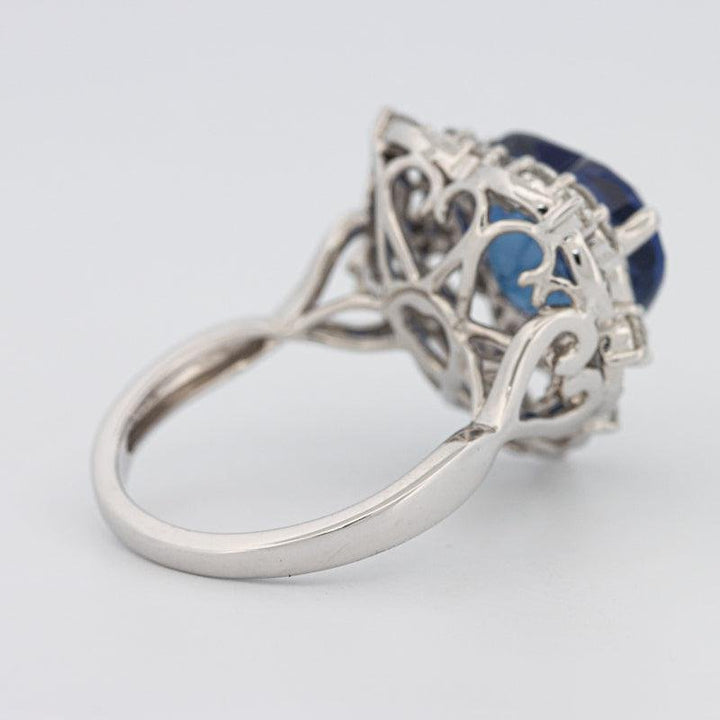 7.47 CT Natural Madagascar Blue Sapphire Ring - ZIZOV DIAMONDS