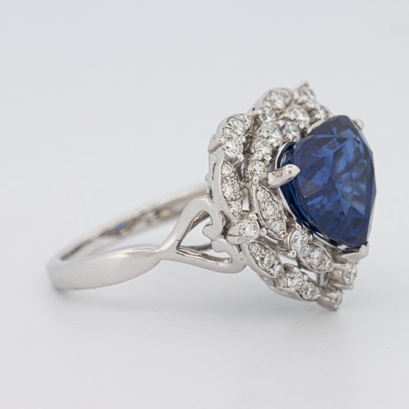 7.47 CT Natural Madagascar Blue Sapphire Ring - ZIZOV DIAMONDS