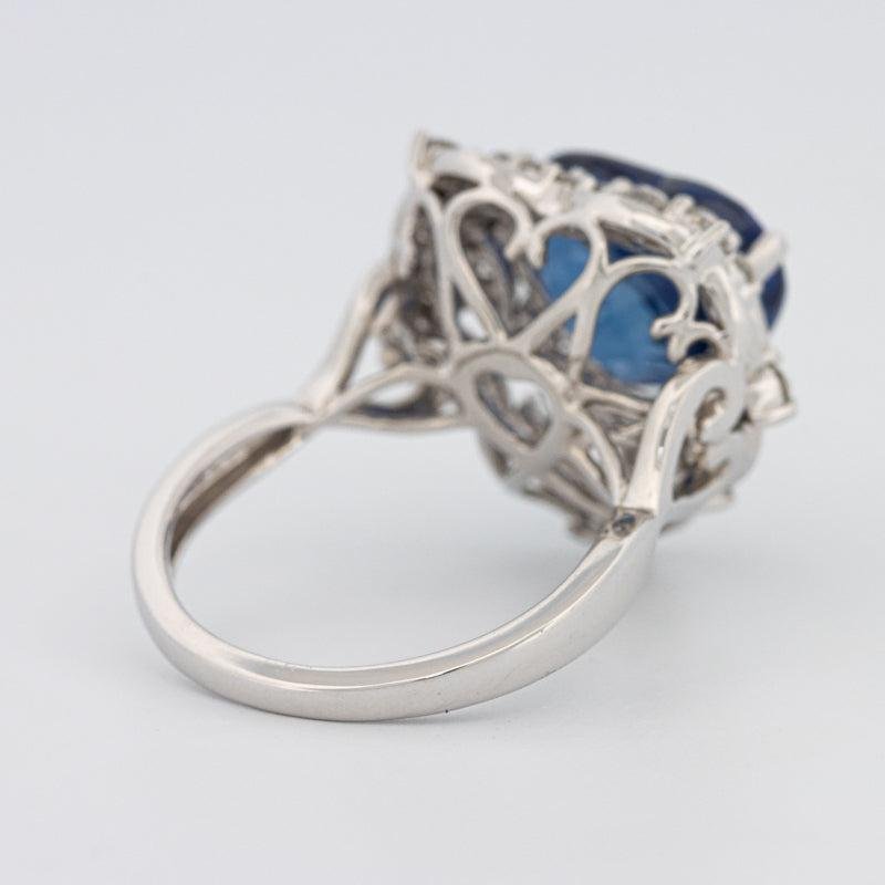 7.47 CT Natural Madagascar Blue Sapphire Ring - ZIZOV DIAMONDS