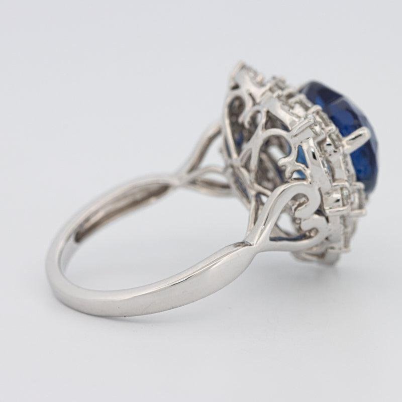 7.47 CT Natural Madagascar Blue Sapphire Ring - ZIZOV DIAMONDS