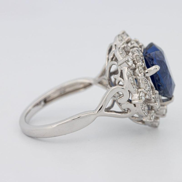 7.47 CT Natural Madagascar Blue Sapphire Ring - ZIZOV DIAMONDS