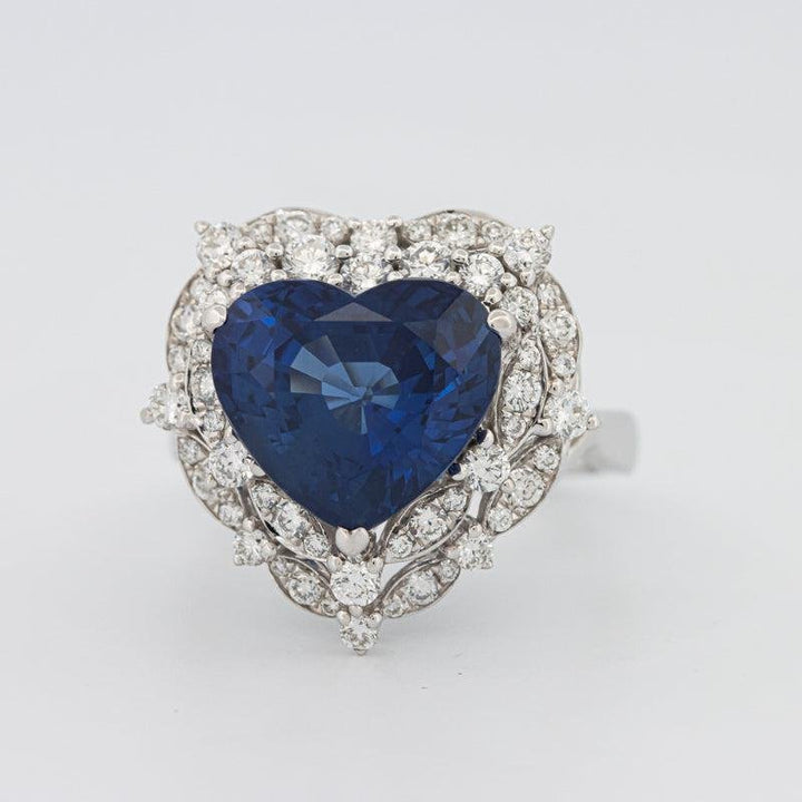 7.47 CT Natural Madagascar Blue Sapphire Ring - ZIZOV DIAMONDS