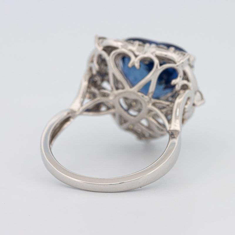 7.47 CT Natural Madagascar Blue Sapphire Ring - ZIZOV DIAMONDS
