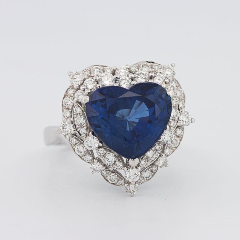7.47 CT Natural Madagascar Blue Sapphire Ring - ZIZOV DIAMONDS