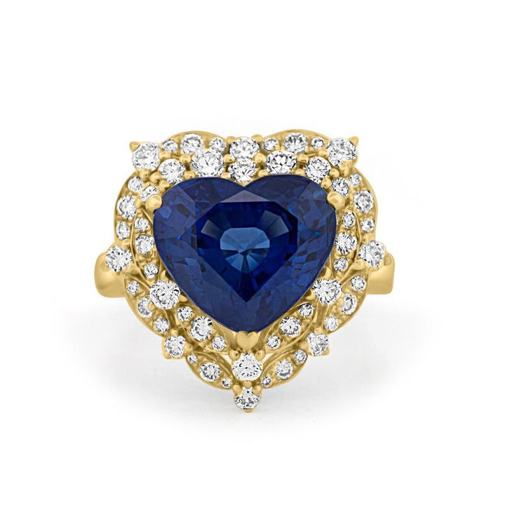 7.47 CT Natural Madagascar Blue Sapphire Ring - ZIZOV DIAMONDS