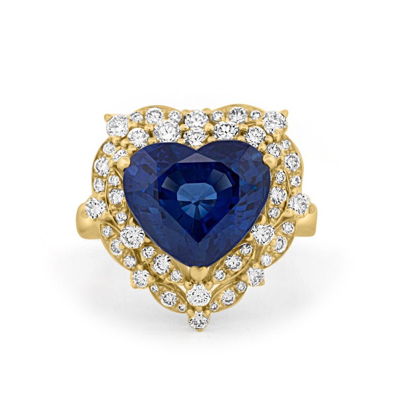 7.47 CT Natural Madagascar Blue Sapphire Ring - ZIZOV DIAMONDS