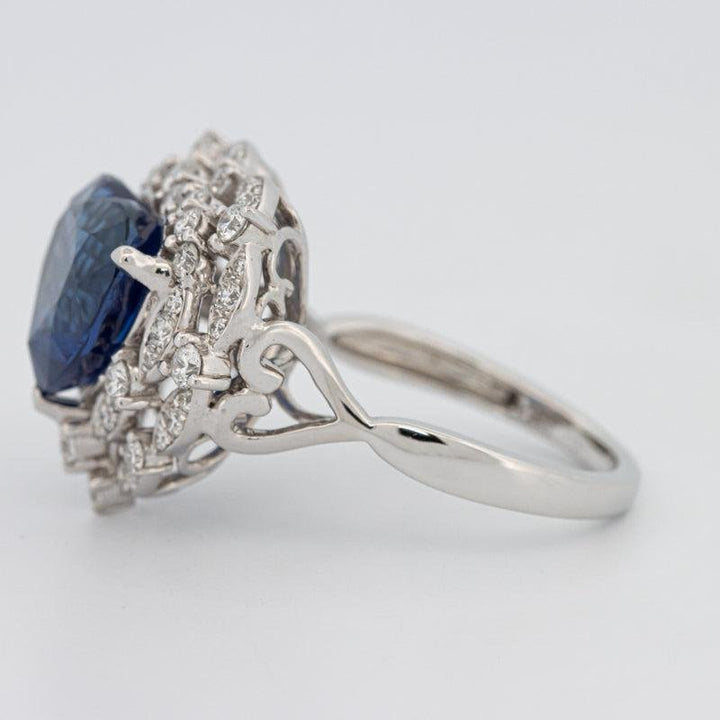 7.47 CT Natural Madagascar Blue Sapphire Ring - ZIZOV DIAMONDS