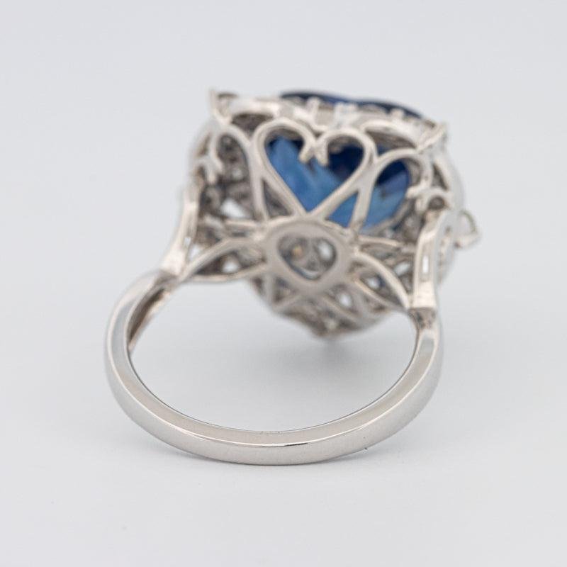 7.47 CT Natural Madagascar Blue Sapphire Ring - ZIZOV DIAMONDS