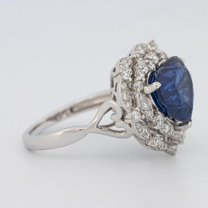 7.47 CT Natural Madagascar Blue Sapphire Ring - ZIZOV DIAMONDS