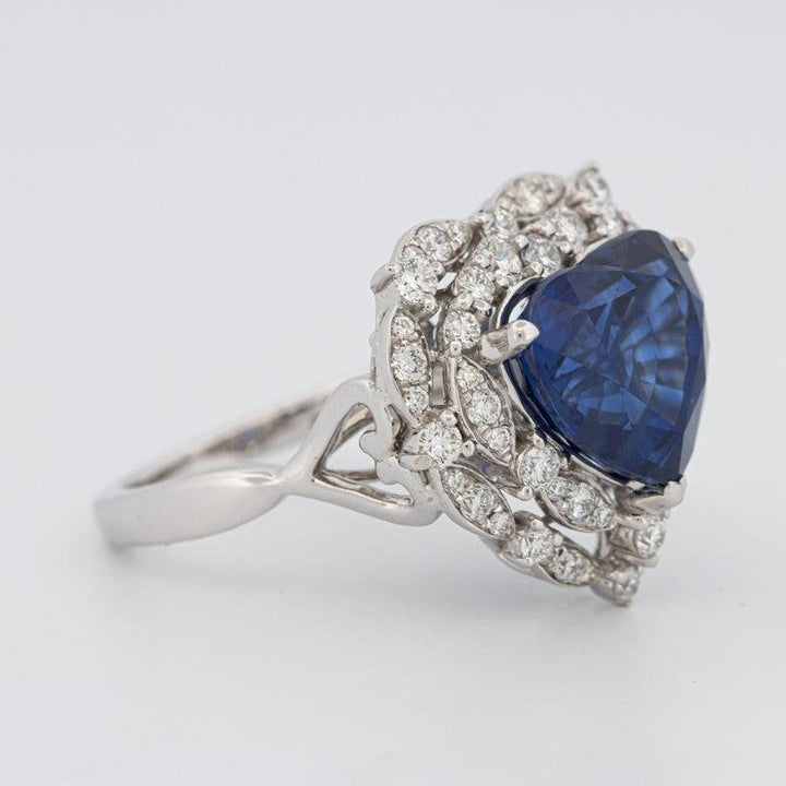 7.47 CT Natural Madagascar Blue Sapphire Ring - ZIZOV DIAMONDS