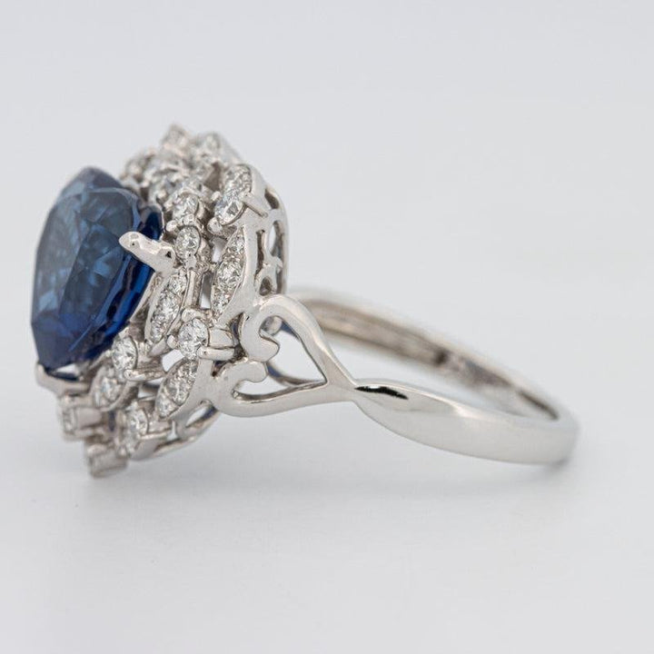 7.47 CT Natural Madagascar Blue Sapphire Ring - ZIZOV DIAMONDS
