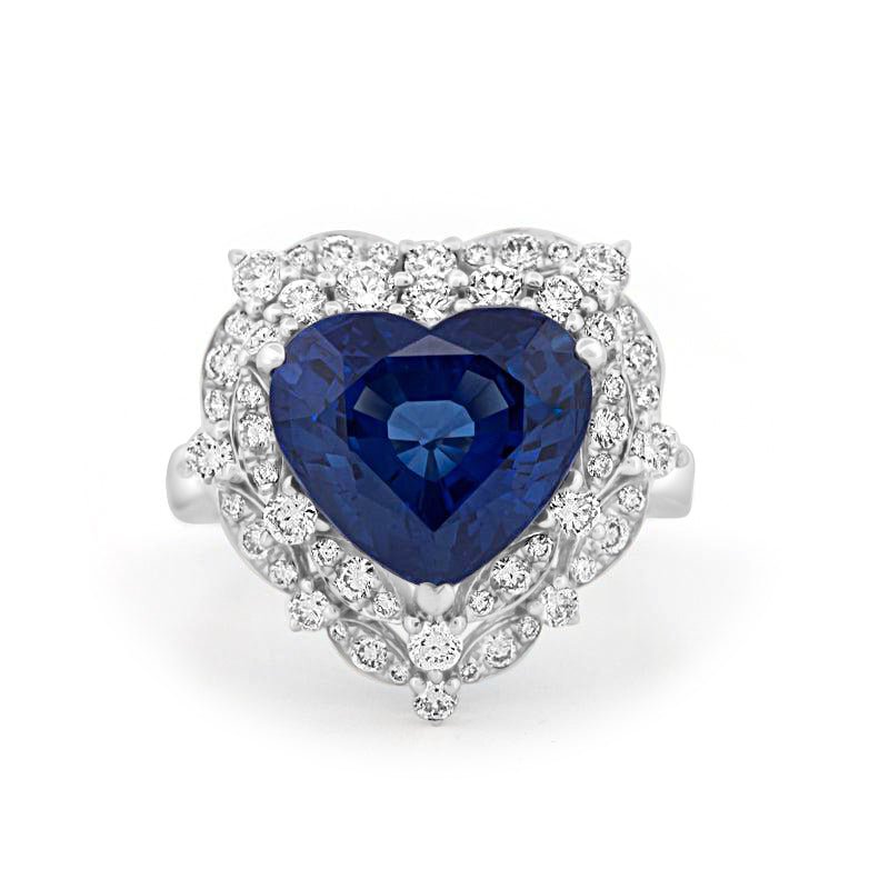 7.47 CT Natural Madagascar Blue Sapphire Ring - ZIZOV DIAMONDS
