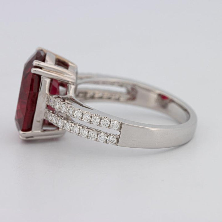 7.60 CT Oval Red Ruby Ring - ZIZOV DIAMONDS