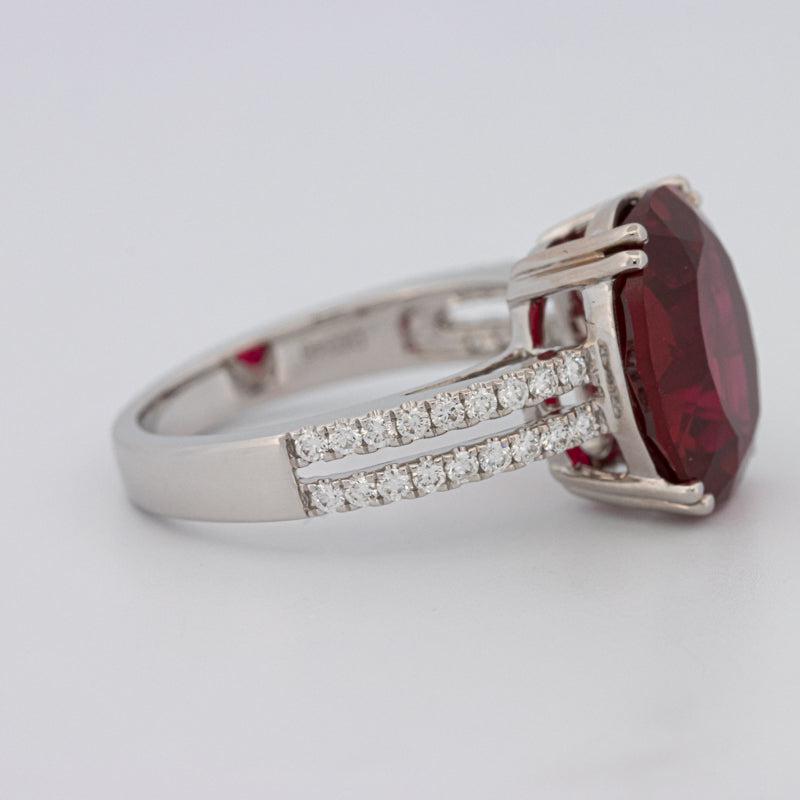 7.60 CT Oval Red Ruby Ring - ZIZOV DIAMONDS