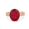 7.60 CT Oval Red Ruby Ring - ZIZOV DIAMONDS
