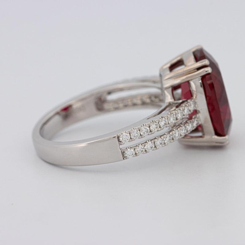7.60 CT Oval Red Ruby Ring - ZIZOV DIAMONDS