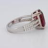 7.60 CT Oval Red Ruby Ring - ZIZOV DIAMONDS