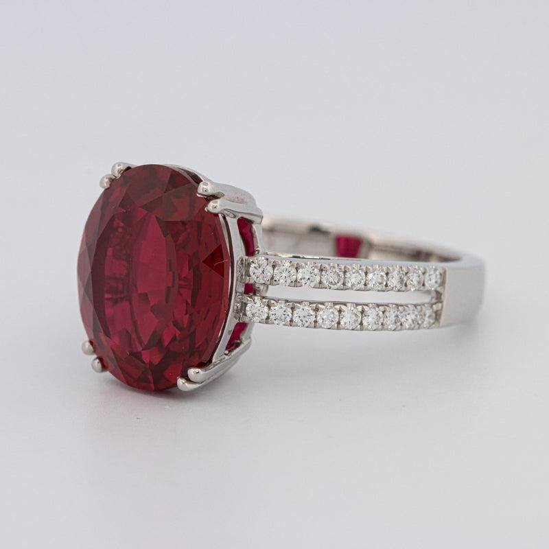 7.60 CT Oval Red Ruby Ring - ZIZOV DIAMONDS