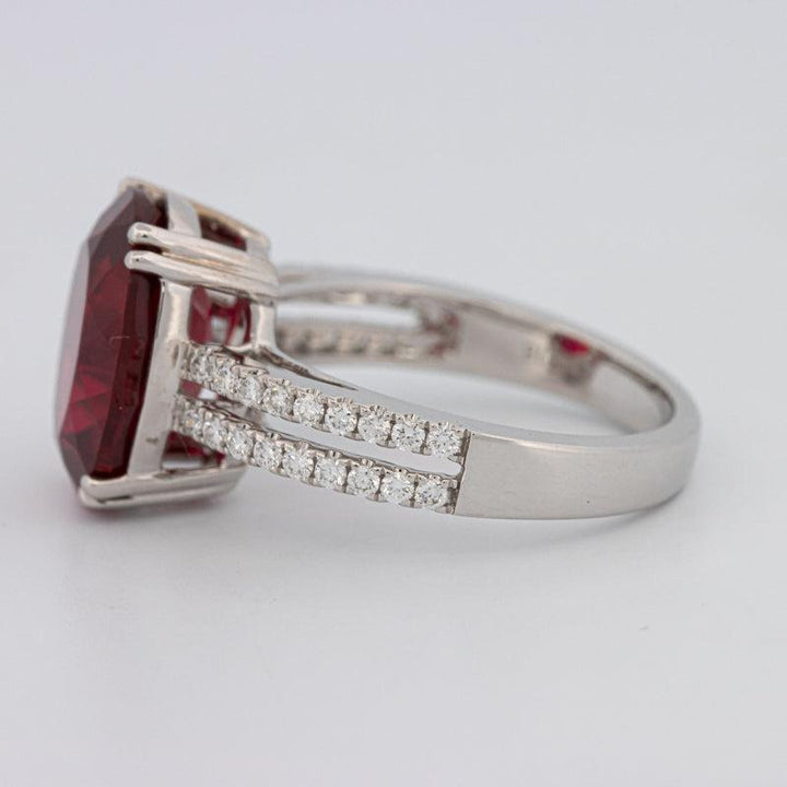 7.60 CT Oval Red Ruby Ring - ZIZOV DIAMONDS