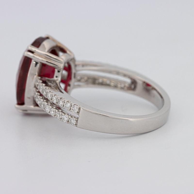 7.60 CT Oval Red Ruby Ring - ZIZOV DIAMONDS