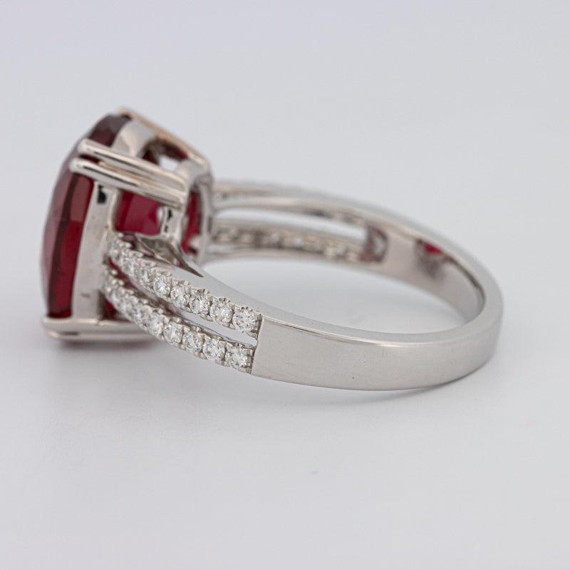 7.60 CT Oval Red Ruby Ring - ZIZOV DIAMONDS