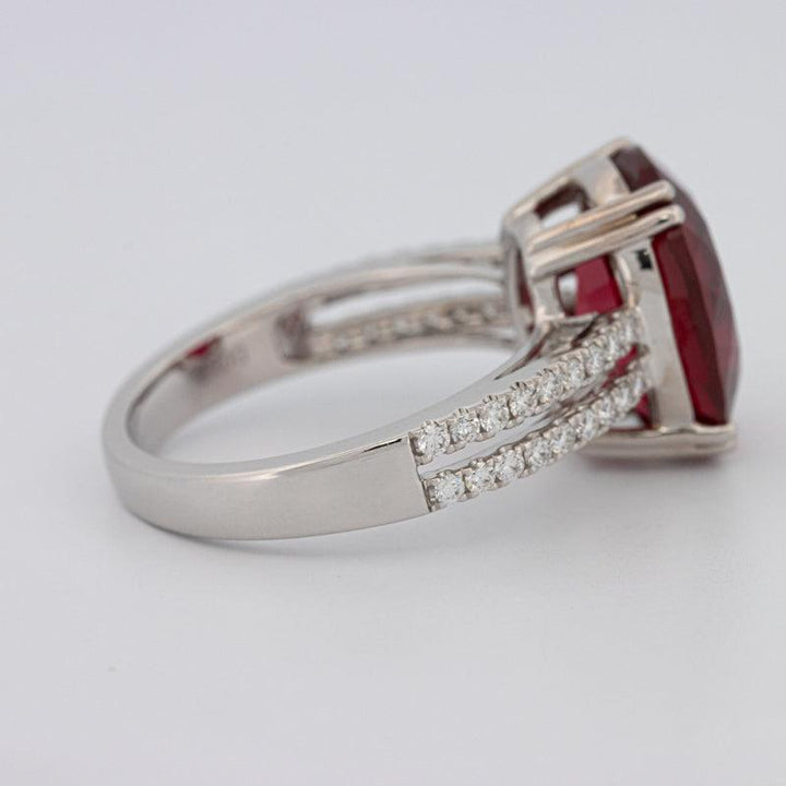 7.60 CT Oval Red Ruby Ring - ZIZOV DIAMONDS