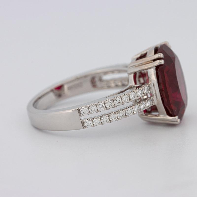 7.60 CT Oval Red Ruby Ring - ZIZOV DIAMONDS