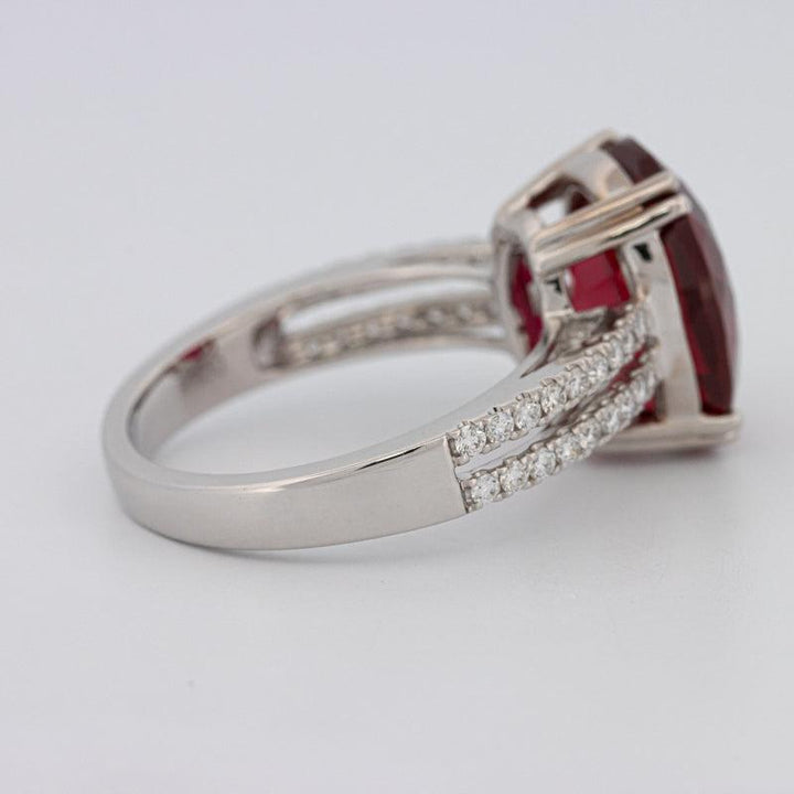 7.60 CT Oval Red Ruby Ring - ZIZOV DIAMONDS