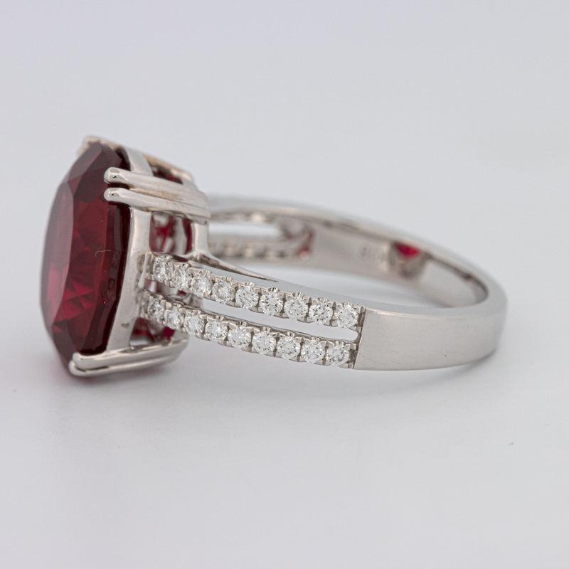 7.60 CT Oval Red Ruby Ring - ZIZOV DIAMONDS