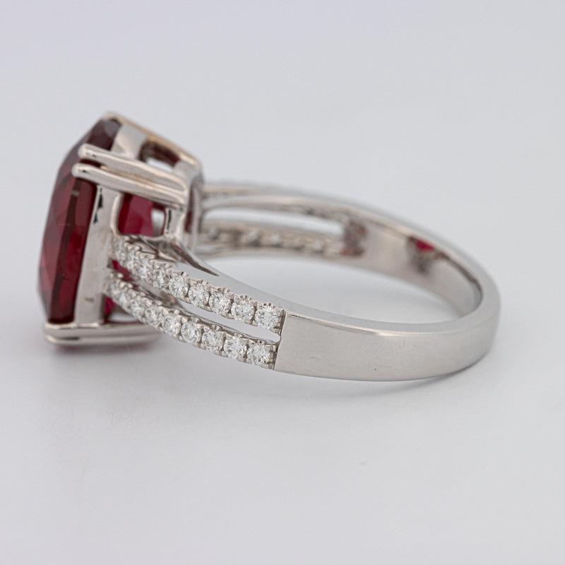 7.60 CT Oval Red Ruby Ring - ZIZOV DIAMONDS