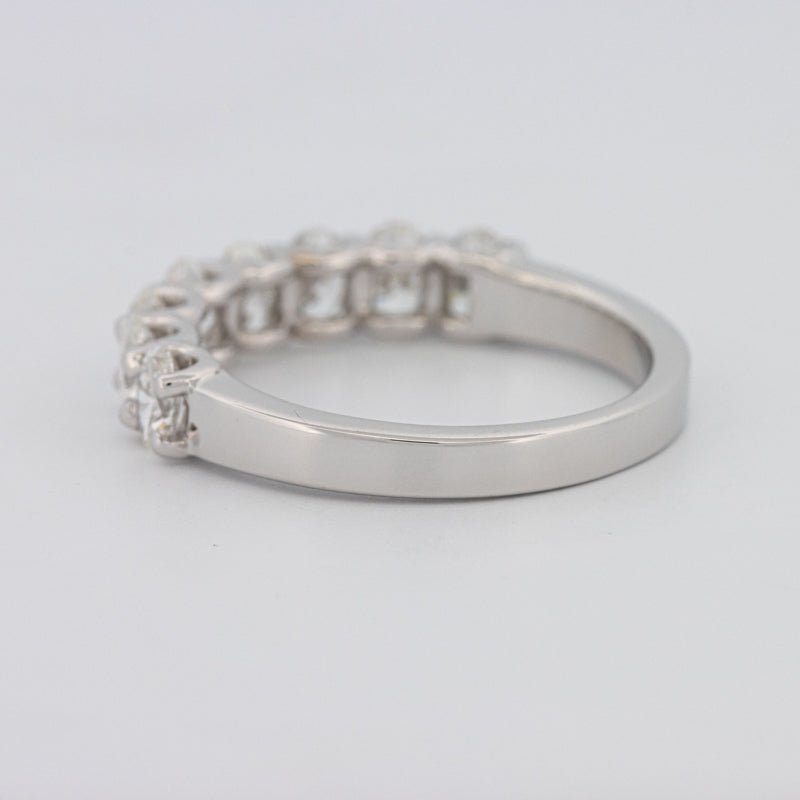 8 Half Oval Floating Eternity Ring - ZIZOV DIAMONDS
