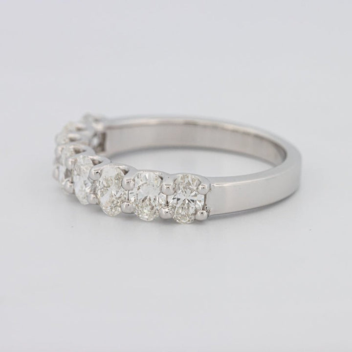 8 Half Oval Floating Eternity Ring - ZIZOV DIAMONDS