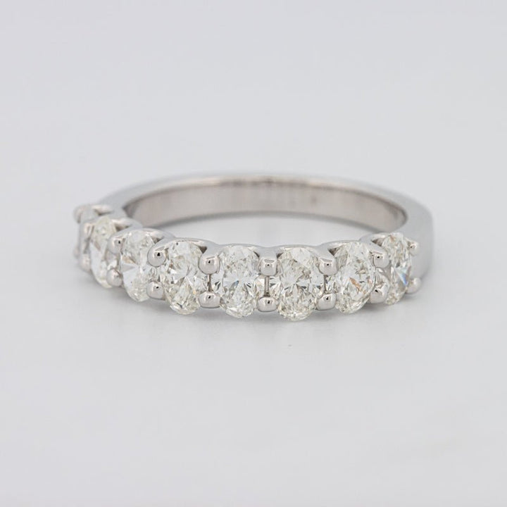 8 Half Oval Floating Eternity Ring - ZIZOV DIAMONDS