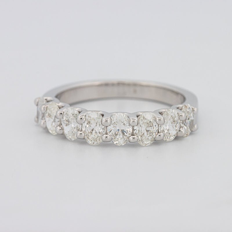 8 Half Oval Floating Eternity Ring - ZIZOV DIAMONDS