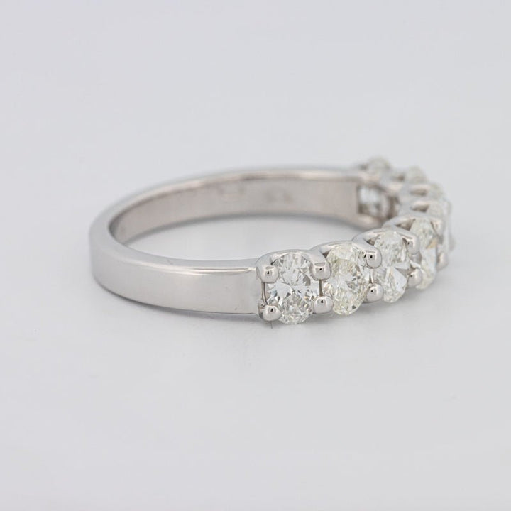 8 Half Oval Floating Eternity Ring - ZIZOV DIAMONDS