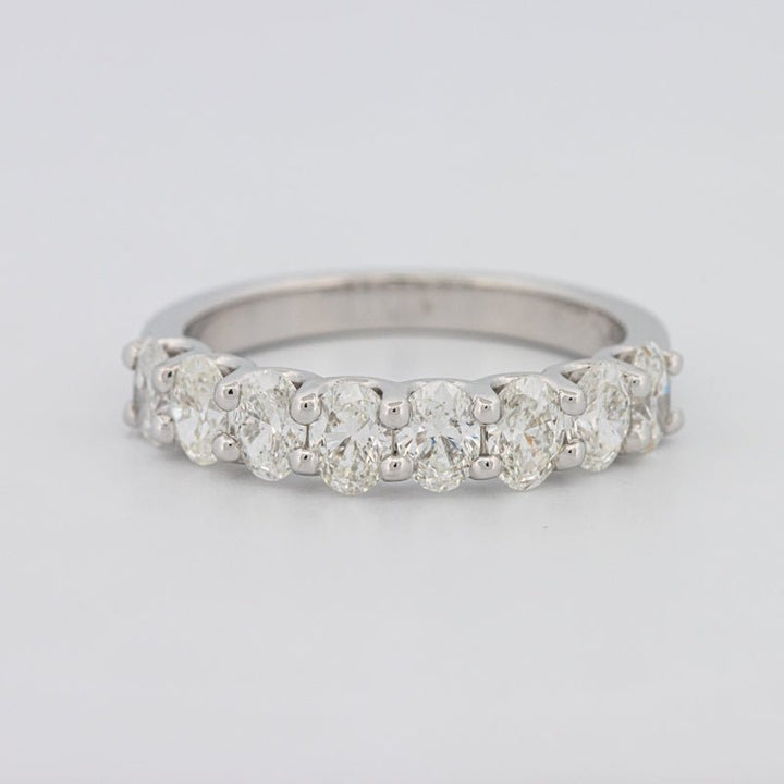 8 Half Oval Floating Eternity Ring - ZIZOV DIAMONDS