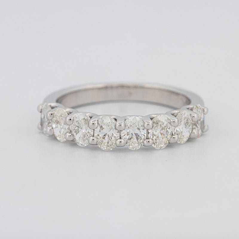 8 Half Oval Floating Eternity Ring - ZIZOV DIAMONDS