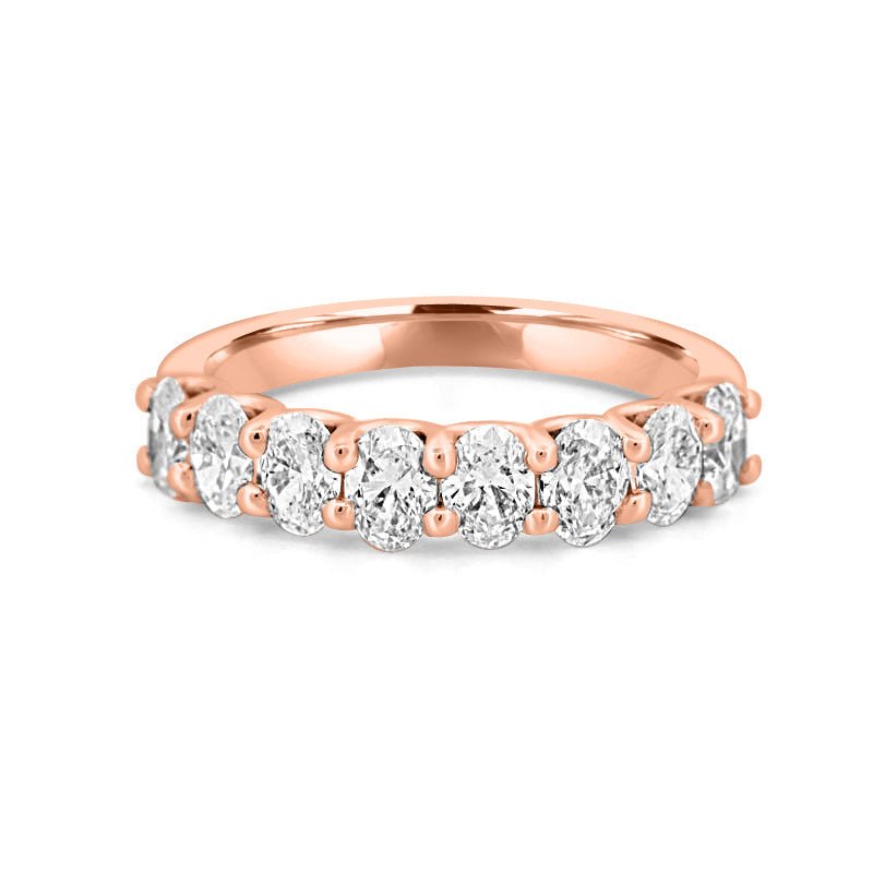 8 Half Oval Floating Eternity Ring - ZIZOV DIAMONDS