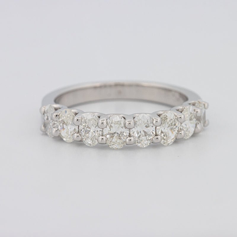 8 Half Oval Floating Eternity Ring - ZIZOV DIAMONDS