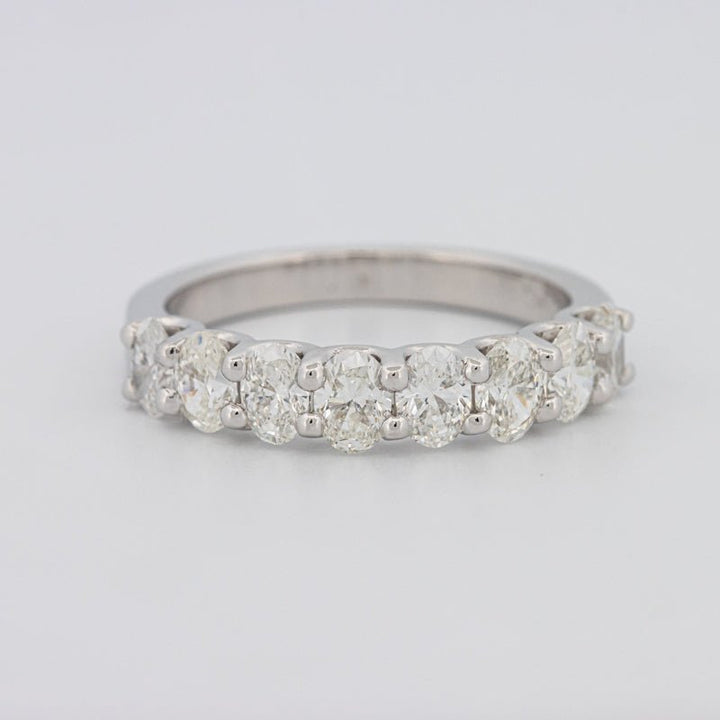 8 Half Oval Floating Eternity Ring - ZIZOV DIAMONDS