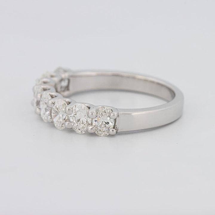 8 Half Oval Floating Eternity Ring - ZIZOV DIAMONDS