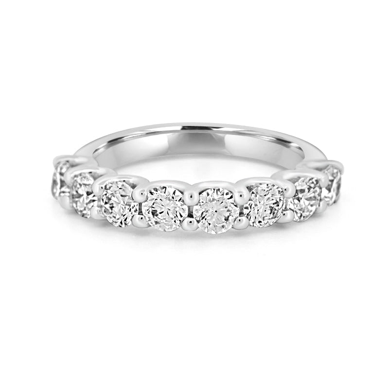8 Half Round Floating Eternity Ring - ZIZOV DIAMONDS